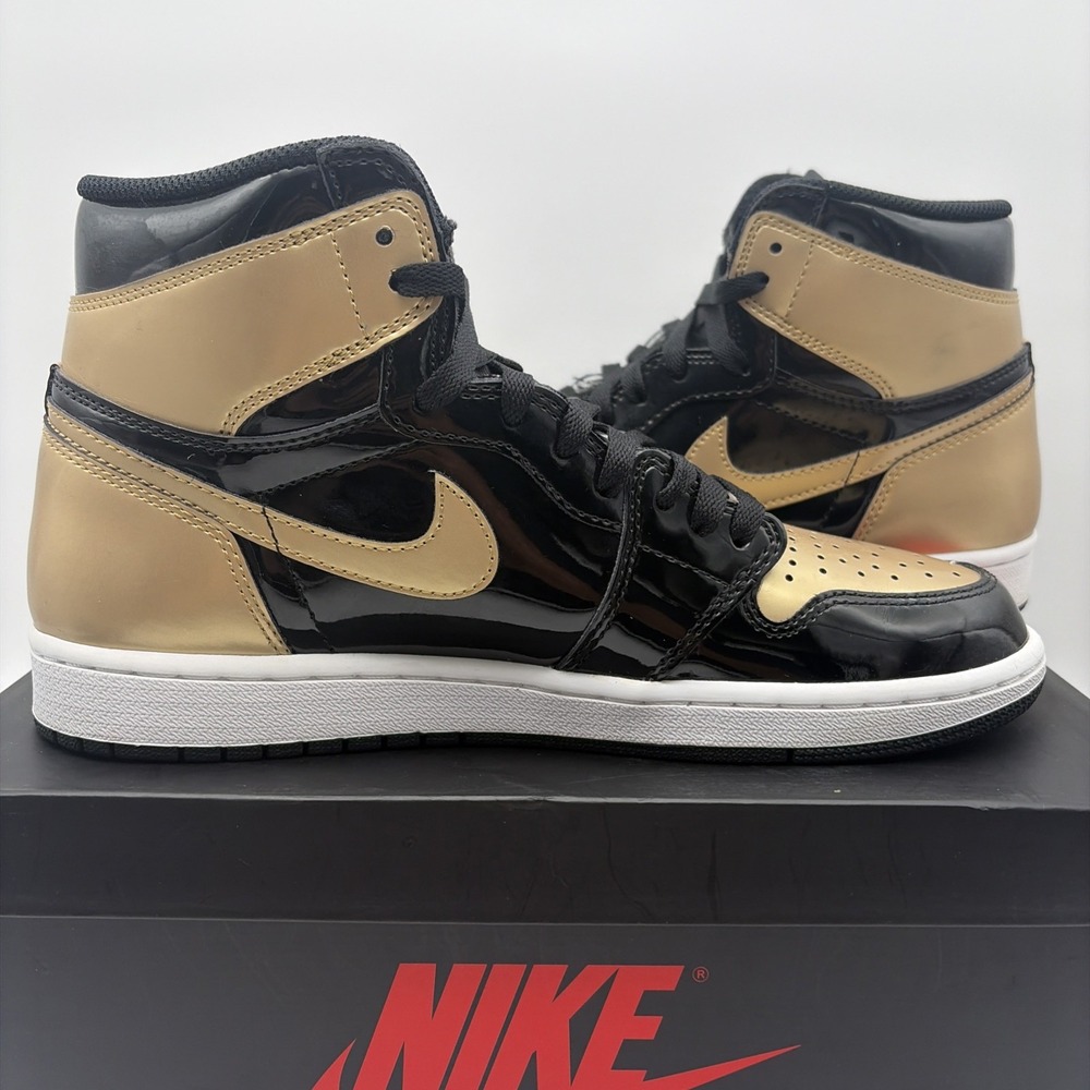 Size 9 - Air Jordan 1 Retro OG NRG High Gold Toe (861428-007) - Picture 7 of 10